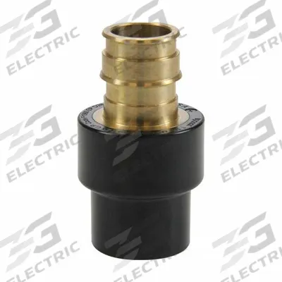 UPONOR Barbed Fitting Adapter: 1 1/4 in ID x 1 1/4 in Pipe Size, Barbed, Brass - Expansion Brass Barbed Tube Fittings