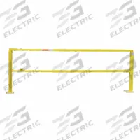 Safety Gate: Manual Operation, Personnel Impact Rating, Steel, Powder Coated, Vertical Swing, Hold (MPN ESG-120-PCY). Key specifications — Material: Steel; Color: Yellow; Finish: Powder Coated; Swing Direction: Vertical; Includes: Gate Hinge Post; Brand: PS INDUSTRIES.