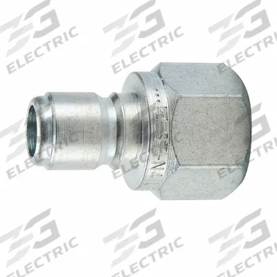 PARKER Non-Valved Nipple: 3/8 in, Steel, 45.425 lpm Max. Flow Rate, 3/8"-18 Thread Size - ST Series Hydraulic Quick-Connect Coupling Plugs