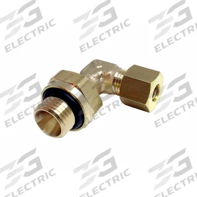 PARKER Compression Fitting Adapter: 1/4 in Pipe x 8 mm OD Fitting Size, BSPP x Compression - Standard Sleeve Brass Compression Fittings