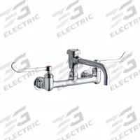 ELKAY Handle-Operated Faucet: Wall, Centerset, Brass, Chrome Plated, 4 gpm Flow Rate, Single Bend (MPN LK940VS07T6H). Key specifications — Color/Finish: Chrome Plated; Series: Elkay®.