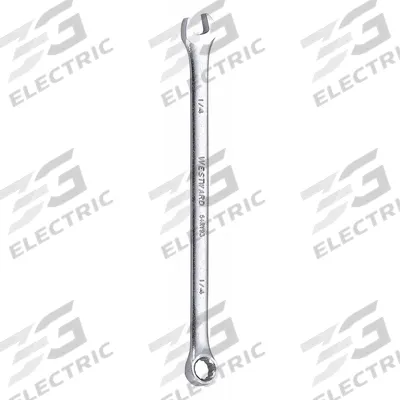 WESTWARD Combination Wrench: Alloy Steel, Satin, 1/4 in Head Size, 5 in Overall Lg - SAE 12-Point Combination Wrenches