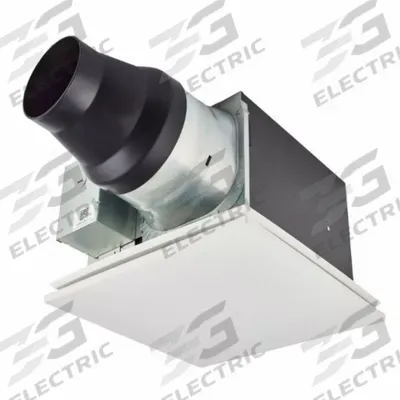 PANASONIC Exhaust Fan: Ceiling, 0.8 sones, 3 Speed - Standard Bathroom Exhaust Fans