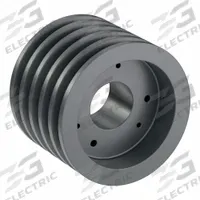 APPROVED VENDOR V-Belt Pulley: B50, 5 Groove, 5.35 in OD, Bushed Bore, SD, Quick Detachable (MPN 5B50SD). Key specifications — attr1318293: B50; attr1318301: 4.6 in (4L, A); attr1318291: 5L, B, or BX.