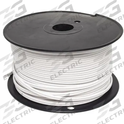 APPROVED VENDOR Lamp Cord: SPT-1, 18 AWG Conductor Size, 2 Conductors, White, 250 ft Lg - Lamp Cords