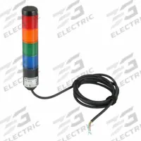 WERMA Tower Light Assembly: 4 Tier, Blue/Green/Red/Yellow, No Sounder Tier, 209 mm Overall Ht (MPN 69815075). Key specifications — Manufacturer Part Number: 69815075; Brand: WERMA; Operating Voltage: 24V AC/DC; Light Tier Color: Blue.
