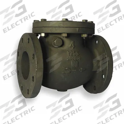 MILWAUKEE VALVE Swing Check Valve: Swing, Inline Valve Body, 4 in Pipe Size, Flange x Flange - Cast Iron Inline Swing Check Valves