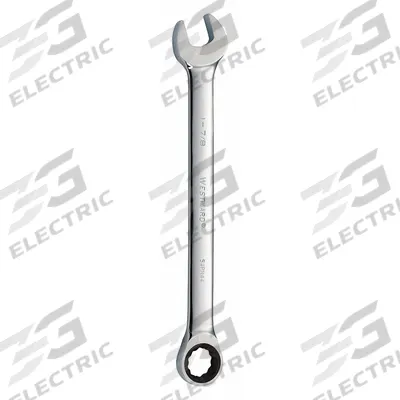 WESTWARD Combination Wrench: Alloy Steel, Chrome, 1 7/8 in Head Size, 25 3/8 in Overall Lg - SAE 12-Point Ratcheting Combination Wrenches