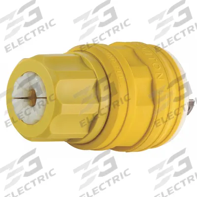 LEVITON Locking Plug: Non-NEMA, Yellow, 120/208V AC, 20 A, 4 Pole - Watertight Plugs