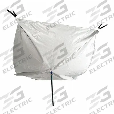 PIG Leak Diverter Tarp: 5 ft Lg, 5 ft Wd, Straps Leak Diverter Mounting, Polyester/PVC - Under the Ceiling Leak Diverters