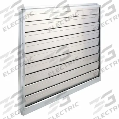 Dayton 41"H-W 4.5"L Aluminum Backdraft Damper: For 36 in Fan, Single Panel, 41 in H - Ceiling/Roof-Mount Backdraft Dampers