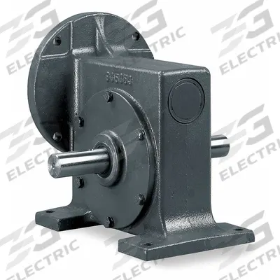 Dayton Speed Reducer: 10:1, 173 RPM, 0.75 hp Input Max, 226 in-lb Output Max, Round - Direct-Drive Right-Angle Speed Reducers