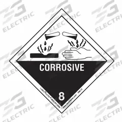 LABELMASTER DOT Container Label: Corrosive, 3 15/16 in x 3 15/16 in, 3 15/16 in Label Ht, Paper (MPN HML13C). Key specifications — Brand: LABELMASTER; Message: Corrosive.