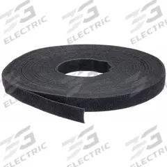 VELCRO BRAND Perforated Back to Back Strap: 75 ft Lg, 0.5 in Wd, 50 lb Tensile Strength, Black (MPN .500X12K1WP/25). Key specifications — Material: Nylon; Color: Black.