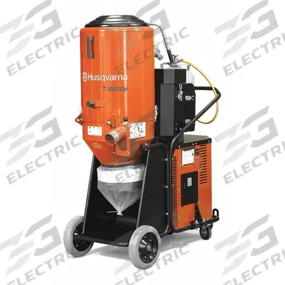 HUSQVARNA Dust Extractor: 480 V AC, 410 cfm, 3 in Hose Dia., 18 hp, HEPA - Industrial Silica Dust Collectors