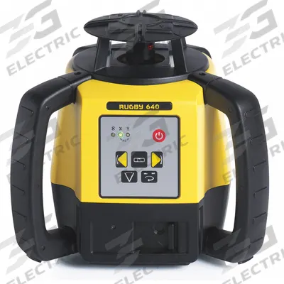 LEICA RUGBY Rotary Laser Kit: 2,600 ft Range w/Receiver, Red Beam, Horizontal/Vertical - Horizontal & Vertical-Beam Rotary Laser Level Kits