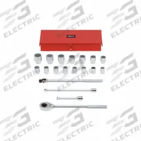 PROTO Socket Set: 3/4 in Drive, 19 Piece, 12-Point, Metric, 7/8 in to 1 3/4 in (MPN J55200A). Key specifications — attr1224269: 3/4 in; attr1204638: Drive Tools Included; attr1204650: 7/8 in to 1-3/4 in; attr1204673: Socket Bits Not Included; attr1204681: Wrenches Not Included; attr1204688: PROTO; attr1206170: Drive Tools.