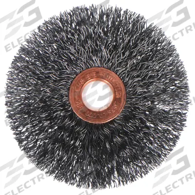 WEILER Wire Wheel Brush: Crimped Steel, 3" Dia x 5/8" Wd, 1/2" Arbor - Light-Cleaning Brushes for Carbon Steel