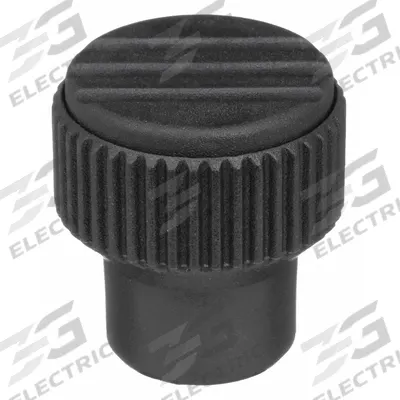 KIPP Hand Knob: Knurled, Plastic w/ SS Thread, M10 Thread, 14 mm Thread Lg, 34 mm Dia - Knurled Knobs with Threaded Hole
