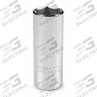 PROTO Socket: SAE, 1/2 in Drive Size, 1/2 in Socket Size, 6-Point, Deep, Chrome, Not Tether Capable (MPN J5316H). Key specifications — attr1204417: PROTO; attr1204392: Chrome.