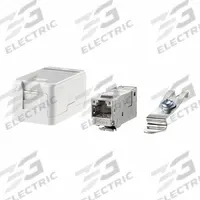 METZ CONNECT RJ45 Keystone: Rail, GD-Zn (Zinc Die-Cast), IDC Connection x RJ45, 180° Mounting Angle (MPN 130910D1APLKE). Key specifications — Housing Material: GD-Zn (Zinc Die-Cast); Includes Connector: Equipped; Mounting Type: Rail; Product Type: Extension Box; Connector Color: White; Connection Type: IDC Connection x RJ45.