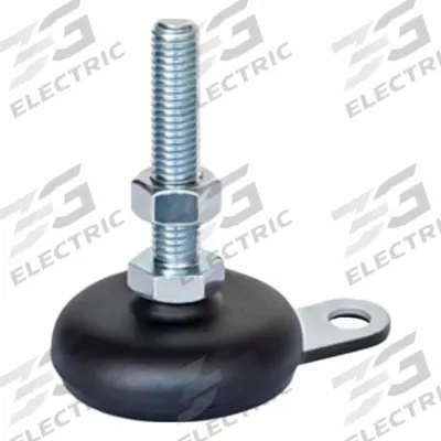 JW WINCO Male-End Leveling Mount: Swiveling Stud, 3/8"-16 Thread Size, 1.97 in - Non-Skid Male Leveling Mounts