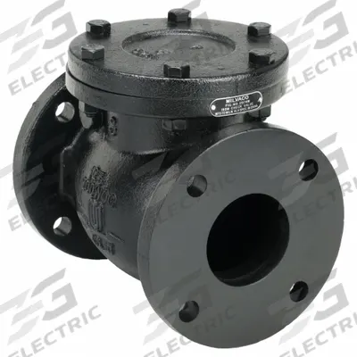 MILWAUKEE VALVE Swing Check Valve: Swing, Inline Valve Body, 3 in Pipe Size, Flange x Flange - Cast Iron Inline Swing Check Valves