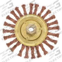 AMPCO Wire Wheel Brush: Twisted Bronze, 4" Dia x 3/8" Wd, 5/8"-11 Arbor, 0.02" Fill (MPN WB-40KT). Key specifications — Brand: AMPCO.