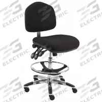 BENCHPRO Drafting Chair: Washington, Black, Fabric Material, Armless Arm, 21 1/2 in Seat Wd (MPN WAT-F-TLC-WW-BLACK). Key specifications — Brand: BENCHPRO; Tilting Back: Yes; Frame Material: Aluminum; Frame Color: Chrome; Series: Washington.