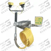 BRADLEY Dual Head Drench Hose: Std, Eyes and Face Coverage, Thermoplastic Hose, 12 ft Hose Lg, NPT (MPN S1944022ABC). Key specifications — Activation: Push Plate; Hose Material: Thermoplastic; Brand: BRADLEY.
