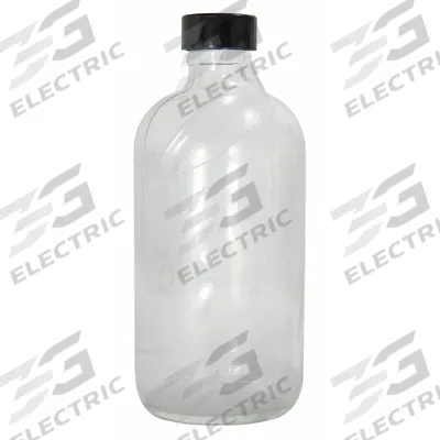 QORPAK Sampling Bottle: 960 mL, Colorless, 33-400, Phenolic, 12, PolyCone - Safety Coated Narrow Mouth Round Glass Lab Bottles