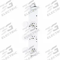 CYBER POWER Outlet Strip: 6 Outlets, 15 ft Cord Lg, 1,560 J Rated Energy, 15 A Current, UL 2930 (MPN MPV615S). Key specifications — Brand: CYBER POWER; Mounting Style: Keyhole.