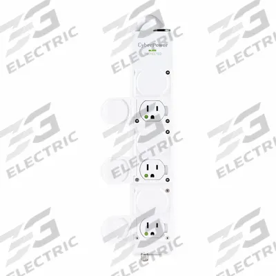 CYBER POWER Outlet Strip: 6 Outlets, 15 ft Cord Lg, 1,560 J Rated Energy, 15 A Current - Healthcare Surge Protectors
