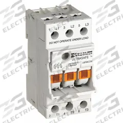 MERSEN Fuse Block: Finger-Safe, 3 Pole, 600 V AC, DIN Rail Mounting, Screw Termination (MPN USFMCCMI). Key specifications — Brand: MERSEN.