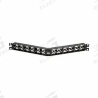 Patch Panel: 1 Rack Units, 48 Ports, Angled, Front Numbered, Unshielded, Rear Access, Unequipped (MPN CPPA48HDWBLY). Key specifications — Brand: PANDUIT; Compatible Adapter Type: Panduit Mini-Com Modules; Material: Steel; _Access Type: Rear Access; _Port Labeling: Front Numbered; _Series: Mini-Com; _Shielded: Unshielded.