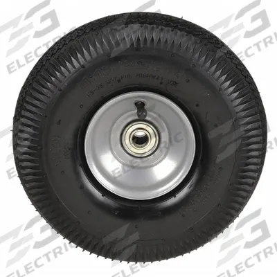 Dayton Pneumatic Wheel 10" x 4": Pneumatic Wheel, For Hand Trucks, Black/Gray - Dayton Pallet Jack Replacement Parts