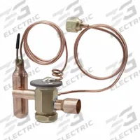 PARKER Thermostatic Expansion Valve: HX, For R-22 Refrigerant Type, Field Adj, 1/2 in Female (MPN HXCAE-3-VX 3X4ODFX1 30"PRKR KT). Key specifications — Brand: PARKER; For Refrigerant Type: R-22; Includes: 1/2 in ODM x Chatleff Outlet Adapter; Superheat Adjustment: Field Adjustable; Manufacturer Part Number: HXCAE-3-VX 3X4ODFX1 30"PRKR KT.