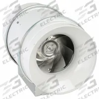 In-Line Duct Fan: 1,050 cfm Max., 12 in Duct, 115 W, 120V AC, 1 Ph, IP44, Steel (MPN TD-315). Key specifications — Includes: Mounting Bracket; Brand: SOLER & PALAU; Speed Controllable: Yes; High-Efficiency Motor: No; Nameplate Voltage: 120V AC; Number of Speeds: 2; Airflow @ 0.000 in SP - Range: 750 to 1,500 cfm; High-Efficiency Motor_Broad: Standard-Efficiency Motor.