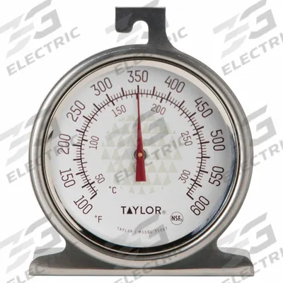 TAYLOR Oven Thermometer: Oven, Analog, 2 in Dial Size, 2 9/16 in Dia - Grill & Oven Thermometers