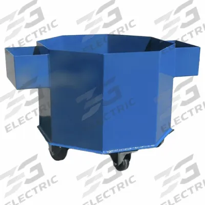 DENIOS Mobile Spill Collector: Mobile Spill Collector, 66 gal Spill Capacity - Drum Spill Collectors