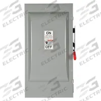 SIEMENS Safety Switch: Non-Fusible, 200 A, Three Phase, 600V AC, Galvanized Steel, Indoor (MPN HNF364J). Key specifications — attr867131: SIEMENS.