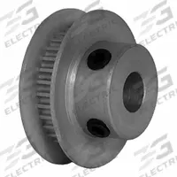DAYTON Timing Pulley: Modified Curvilinear, Fixed, For GT Timing Belt Section, For 3 mm Belt Wd (MPN 32-2P03M6FA6). Key specifications — Brand: DAYTON; Finish: Clear Anodized; For Belt Series: Powerhouse®.
