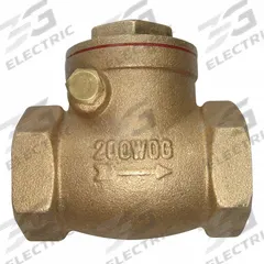 APPROVED VENDOR Swing Check Valve: Swing, Inline Valve Body, 1/2 in Pipe Size, FNPT x FNPT, Brass (MPN 6VDT3). Key specifications — Brand: APPROVED VENDOR.