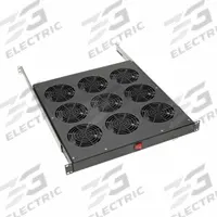 TRIPP LITE Air Distribution Fan: 864 cfm Airflow @ 0.000 in SP, Air Distribution Fan, 120V AC, Rack (MPN SRFANTRAY9). Key specifications — Brand: TRIPP LITE; Voltage: 120V AC; Mounting Location: Rack.