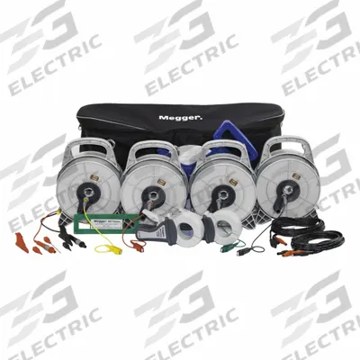 MEGGER Earth Test Kit: 196.9 ft_328.1 ft Cable Lg - Stake Kits