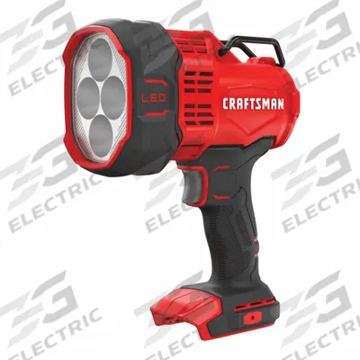 CRAFTSMAN Spotlight: 20V MAX*, 2,500 lm Max., 2 Modes, Wall Mount - Craftsman Flashlights