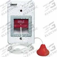 CREST HEALTHCARE SUPPLY Pullcord Bath Station: Compatible with Nurse Call System, 14V DC, Plastic (MPN NCPCS1C). Key specifications — Manufacturer Part Number: NCPCS1C; Color: White; Voltage: 14V DC; Brand: CREST HEALTHCARE SUPPLY; Call Station Type: Pullcord Bath Station; Material: Plastic; Compatible Product Type: Nurse Call System; Part Type: Station Replacements.