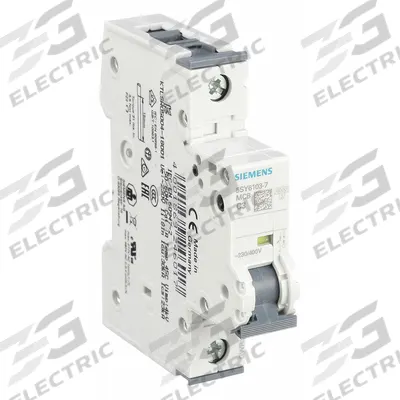 Siemens Supplementary Protector: 3 A Amps, 5kA at 230/400V AC, Screw Clamp, 5SY6 - C-Curve, 1-Pole UL1077 DIN Rail-Mount Supplementary Protectors