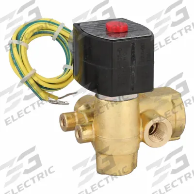 REDHAT Solenoid Valve: 3-Way, Normally Closed, 1/4 in Pipe Size, 125V DC - 3-Way/2-Position, Normally Closed Solenoid Valves