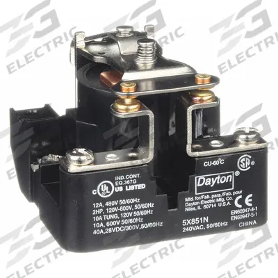 Dayton Open Power Relay: Surface Mounted, 240V AC, SPST-NO - Surface-Mounted Relays